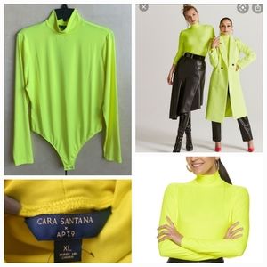 Cara Santana x Apt 9 Neon Green Leotard Jumpsuit